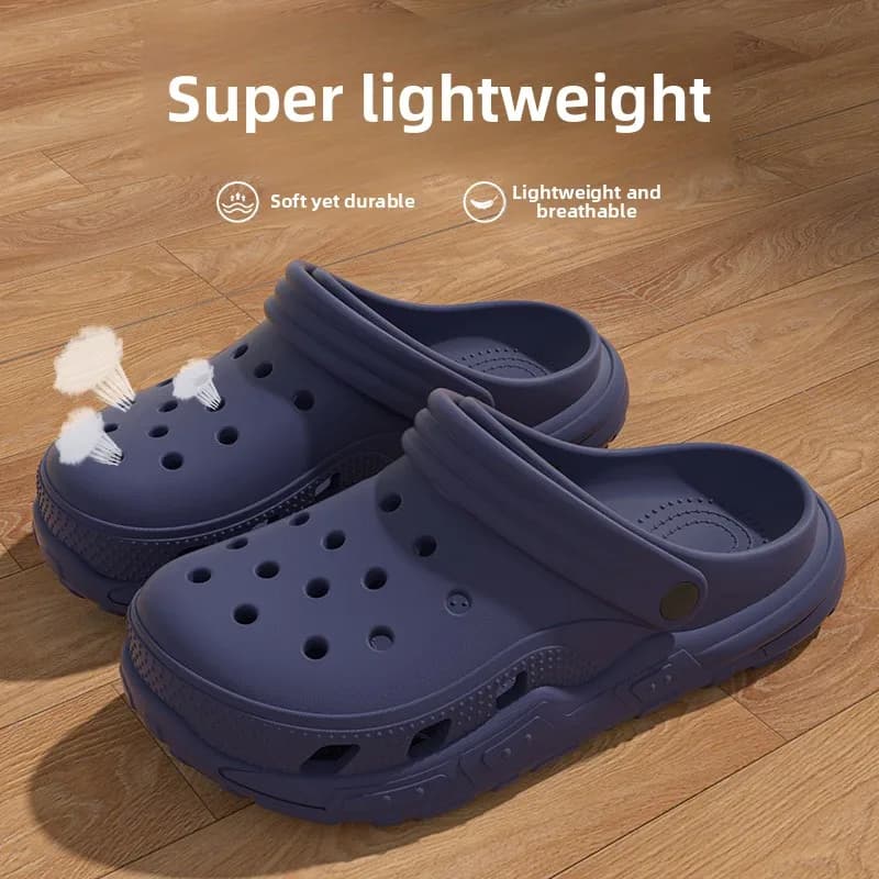 Comfortable Thick Bottom Hole Hole Sandals EVA Breathable Summer Slip-On Shoes for Men And Women Anti-Odor Footwear