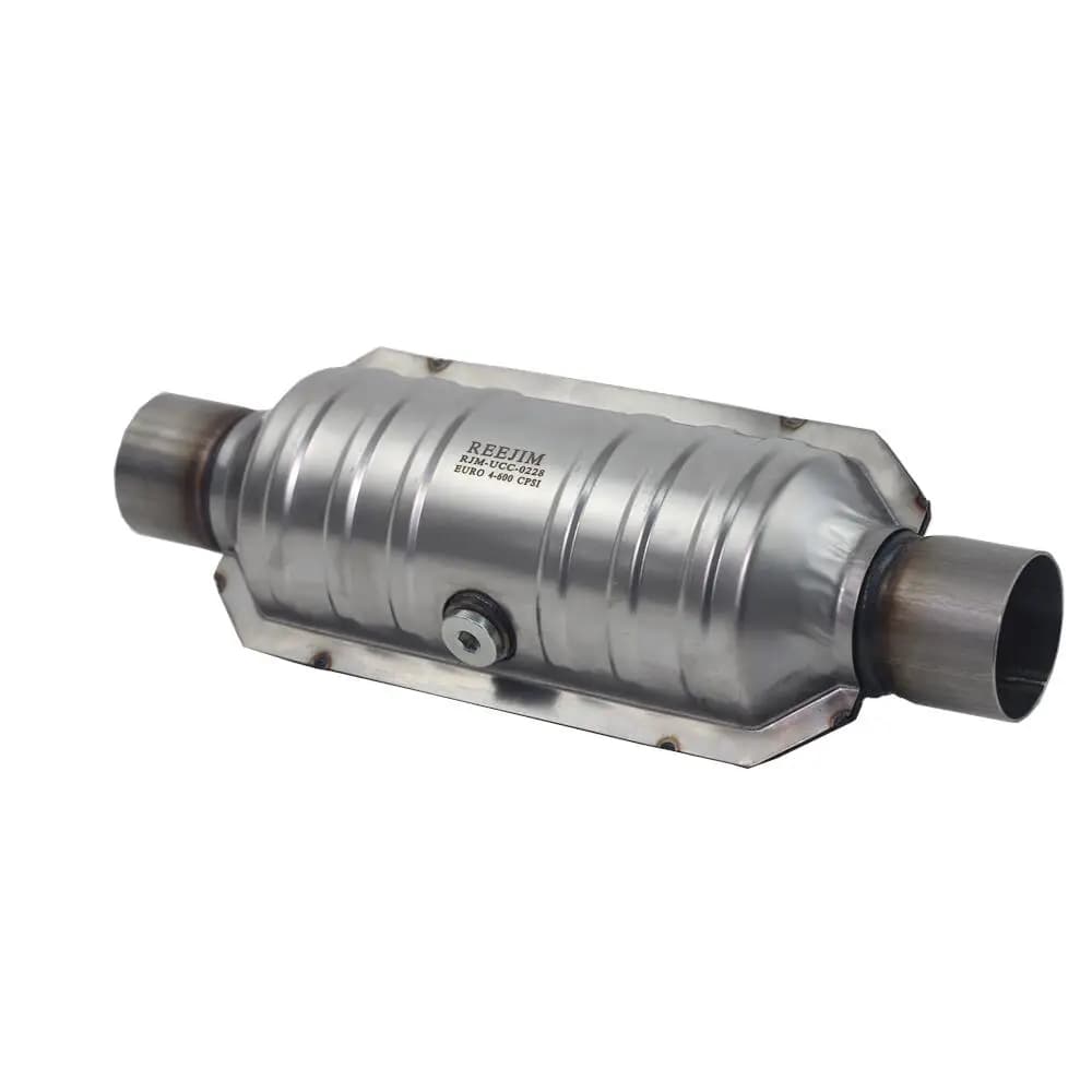 Convertitore catalitico universale rotondo a tre vie con ingresso da 2'' 2,25'' 2,5'' con catalizzatore in ceramica da 600 cpsi Euro 4 Euro IV