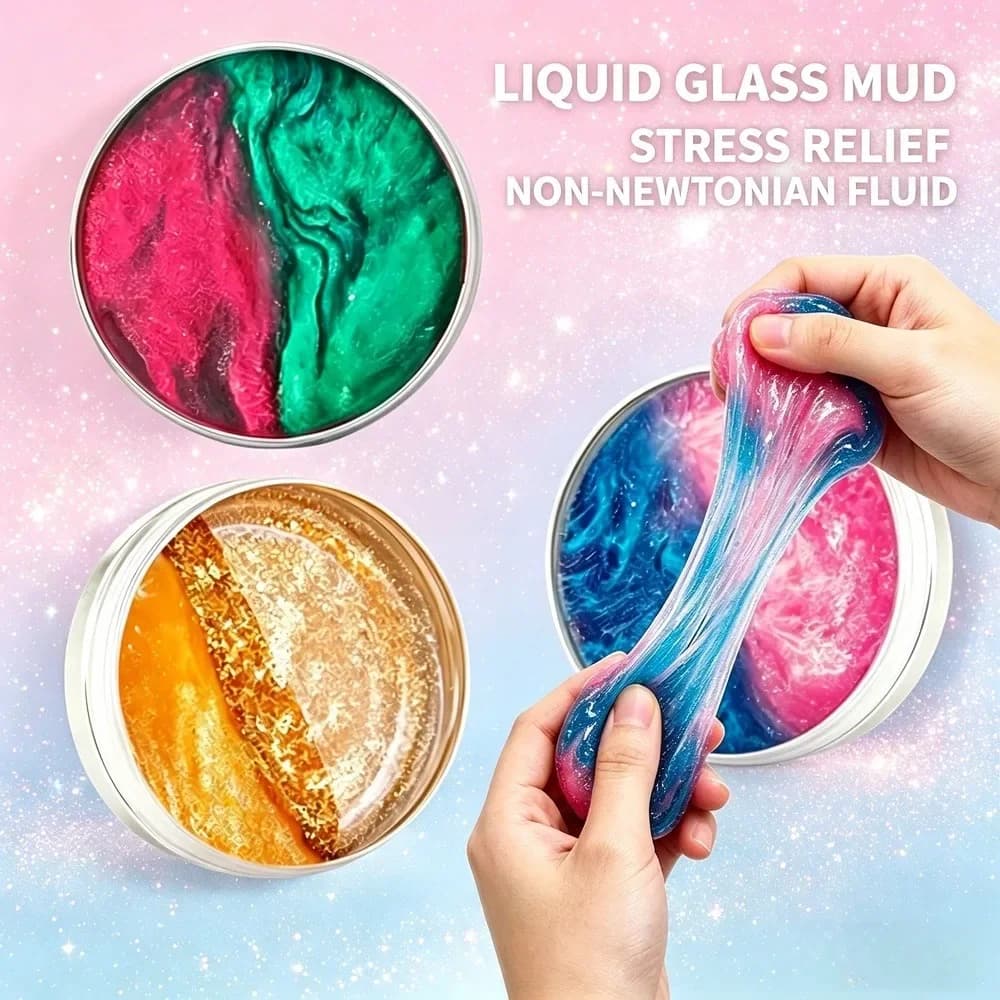 Fango Magnetico Colorato in Resina, Slime Ferrofluido Estensibile Fai-da-Te, Giocattolo per Bambini, Regalo di Compleanno e Natale