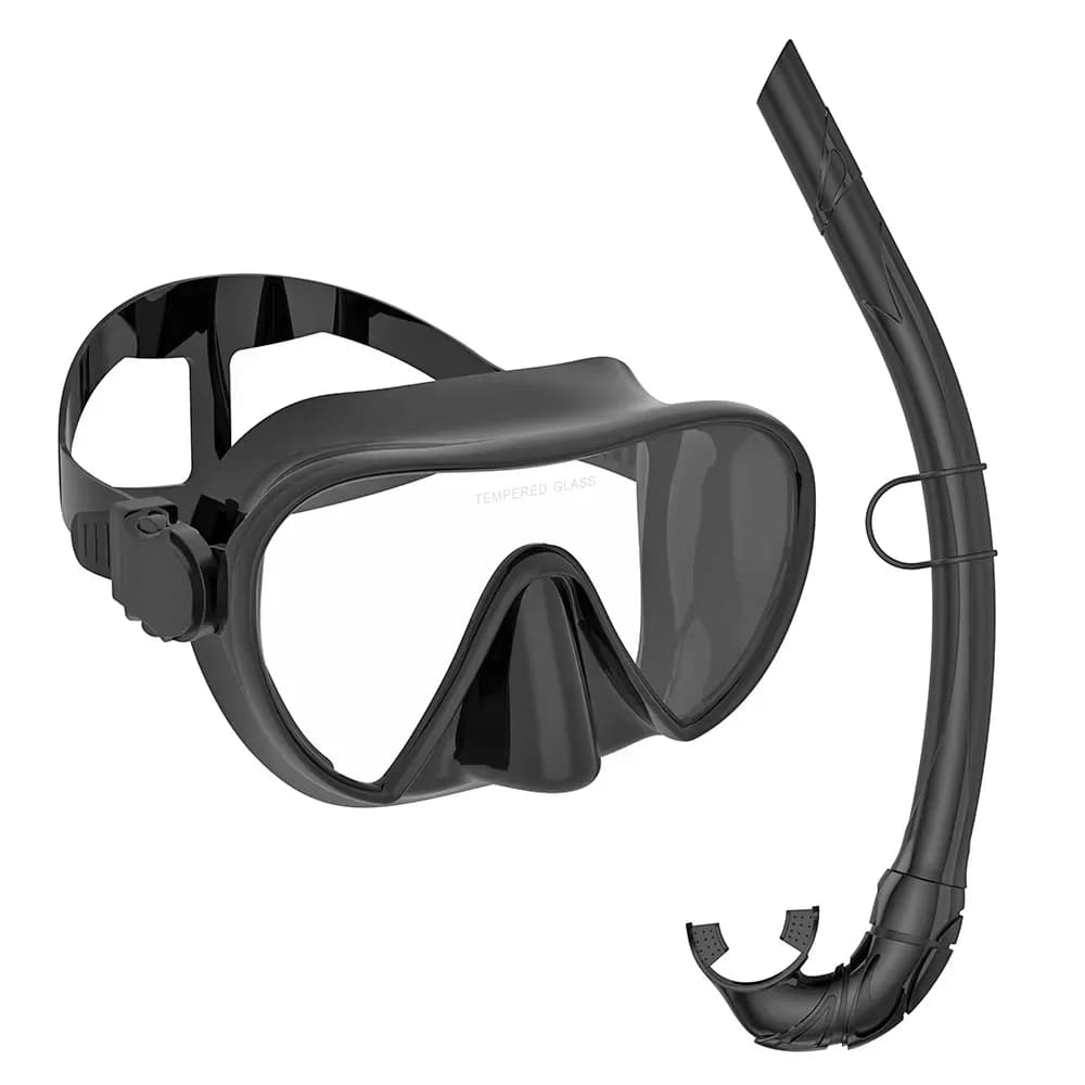 Frameless Underwater Snorkeling Set Low Inner Volume Diving Glasses for Training for Pure Adjustable Soft Silicone Swimming