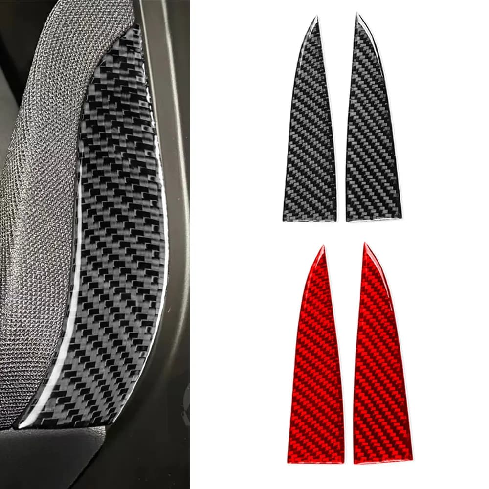 Vera Carbon Fiber Main Driving Horn Speaker Cover Trim Sticker for Tesla Model Y 2020 + Car Trumpet Panel Accessories
