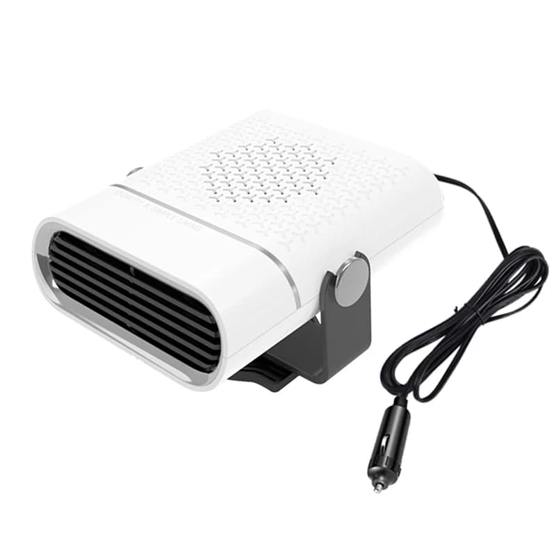 Ventilatore Riscaldante Portatile 360 Gradi 12V/24V 6 Pollici per Auto, Raffreddamento e Riscaldamento Elettrico, Sbrinatore e Antiappannante per Auto e Camion