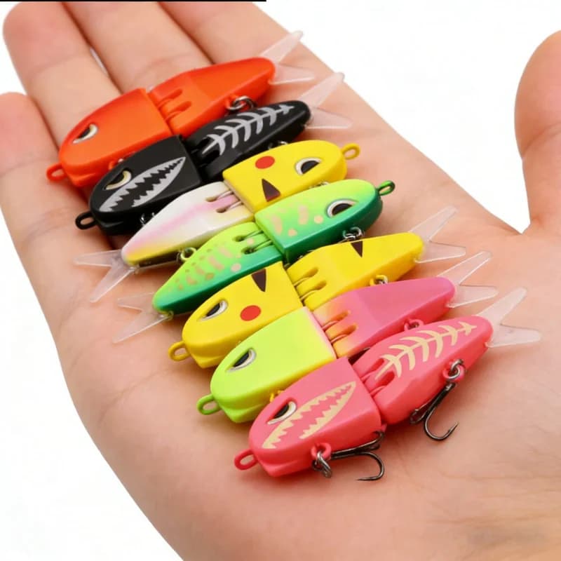 Micro Pencil Lure Bait 6.5G 6CM with Double Hooks Slow Sinking Bionic Colorful Mping Bass And Mandarin Fish Special Fishing Bait