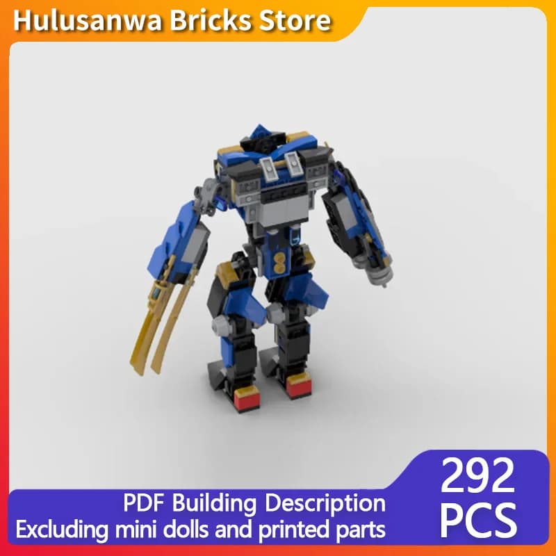 Popular Game Model MOC Building Bricks Heavy Combat Mecha Modular Technology Assemble Children Toys Suit Gifts Holiday