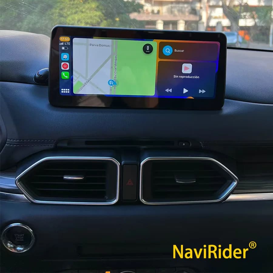 Autoradio multimediale con schermo Android 14 da 256GB per Mazda CX5 Cx-5 2017 2018 2019, CarPlay, GPS, stereo, navigazione e lettore video.