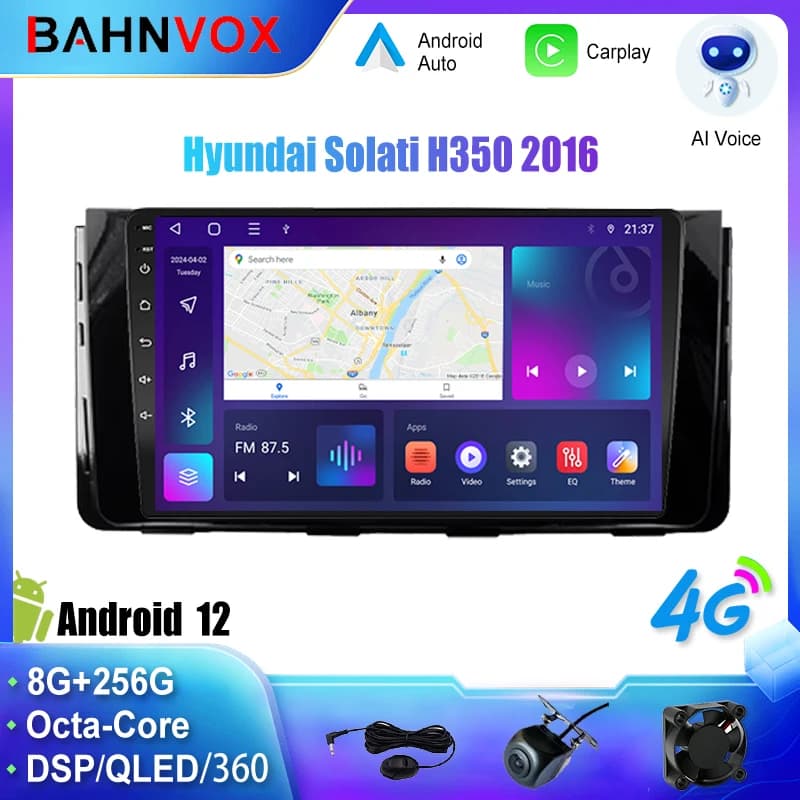 Android Car Radio GPS Navigation Multimedia Video Player for Hyundai Solati H350 2016 Stereo Tape Recorder Screen Head Unit 4G