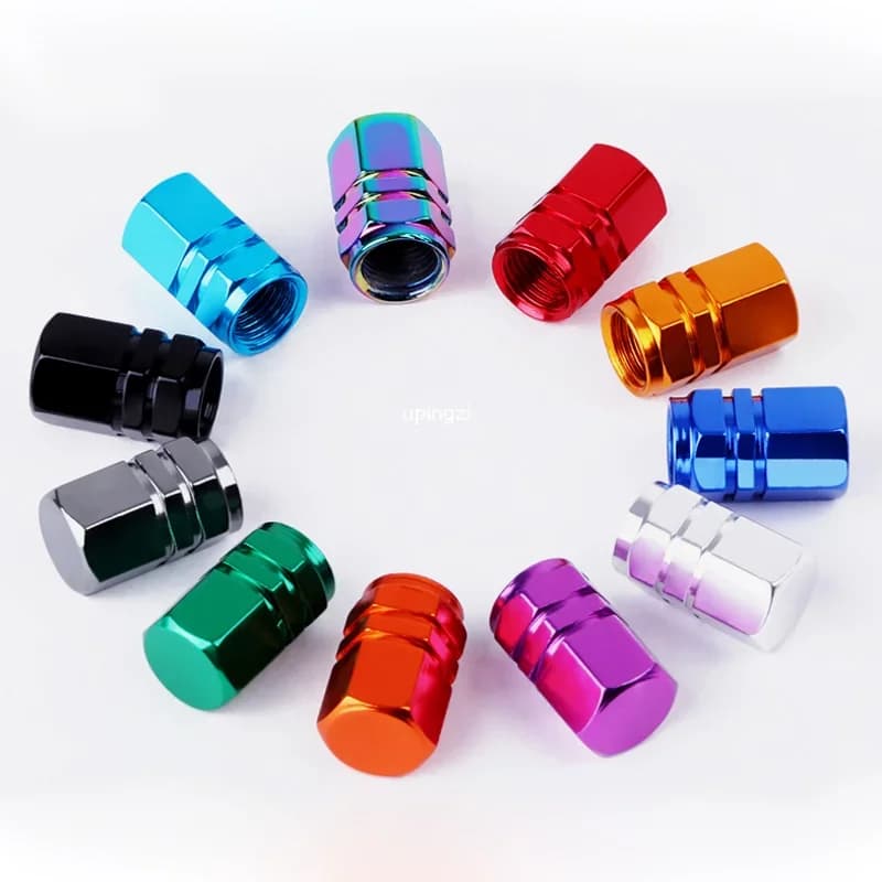 4 pcs aluminum pneumatic valve caps auto rim caps lid valves tire valve stem caps caps wheel caps auto motorcycle
