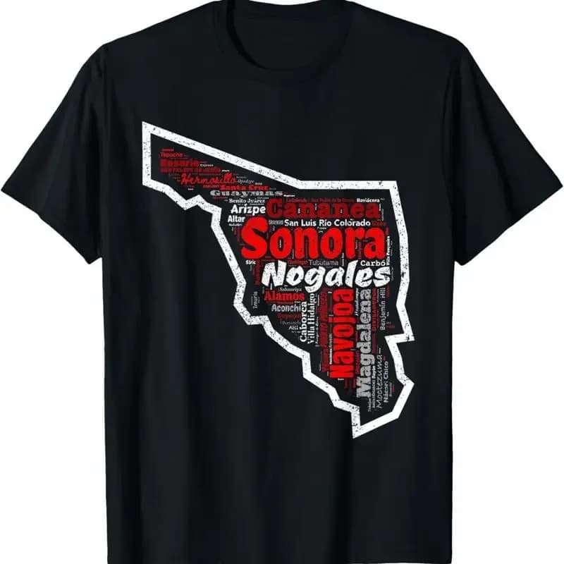 Sonora Mexico Mapa Municipios Mexican State T Shirt