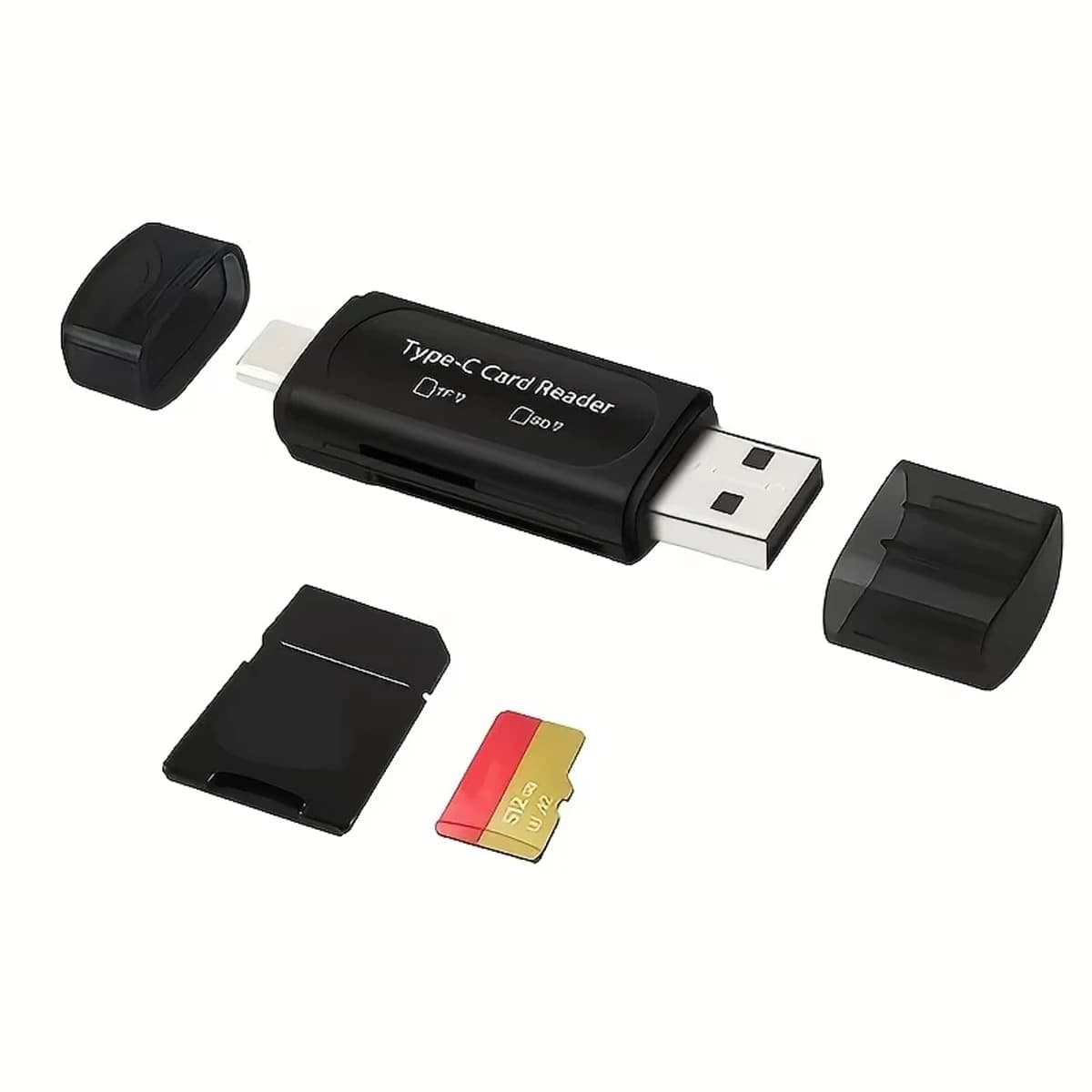 TF+SD 2-in-1 OTG Card Reader Type-C Multifunctional Car Camera for Mobile Phones and Computers