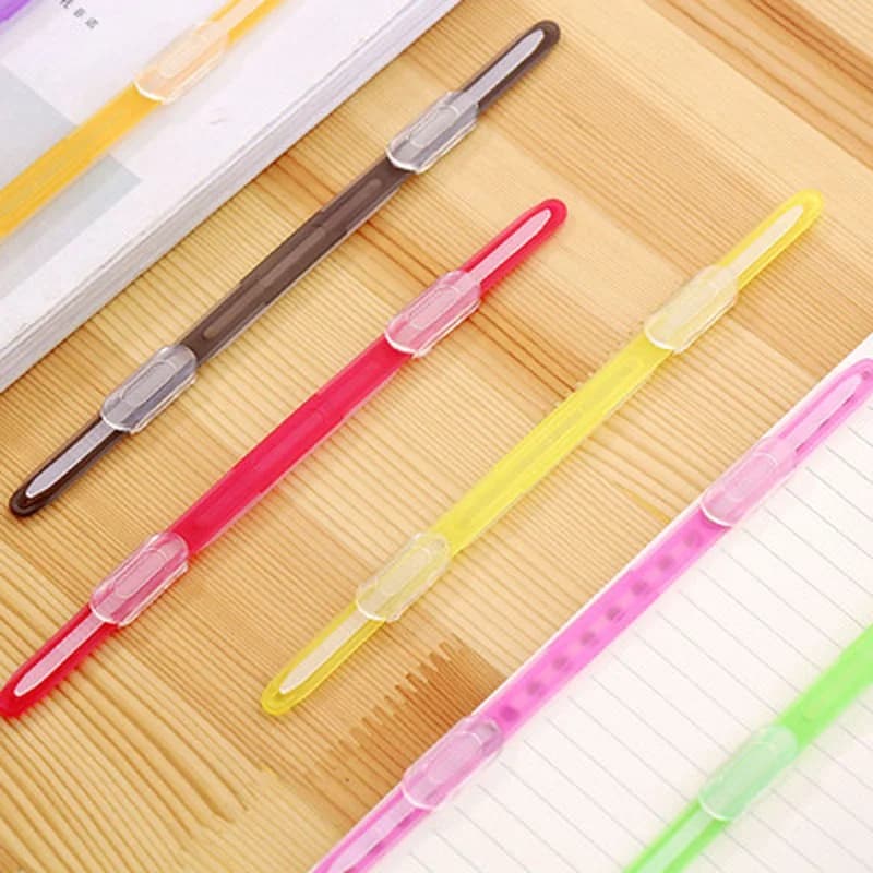 10pc Clip per rilegatura a 2 fori raccoglitore a strisce Clip a fogli mobili in plastica colore A4 elementi di fissaggio in carta Album fai-da-te cartella per File Scrapbook Notebook