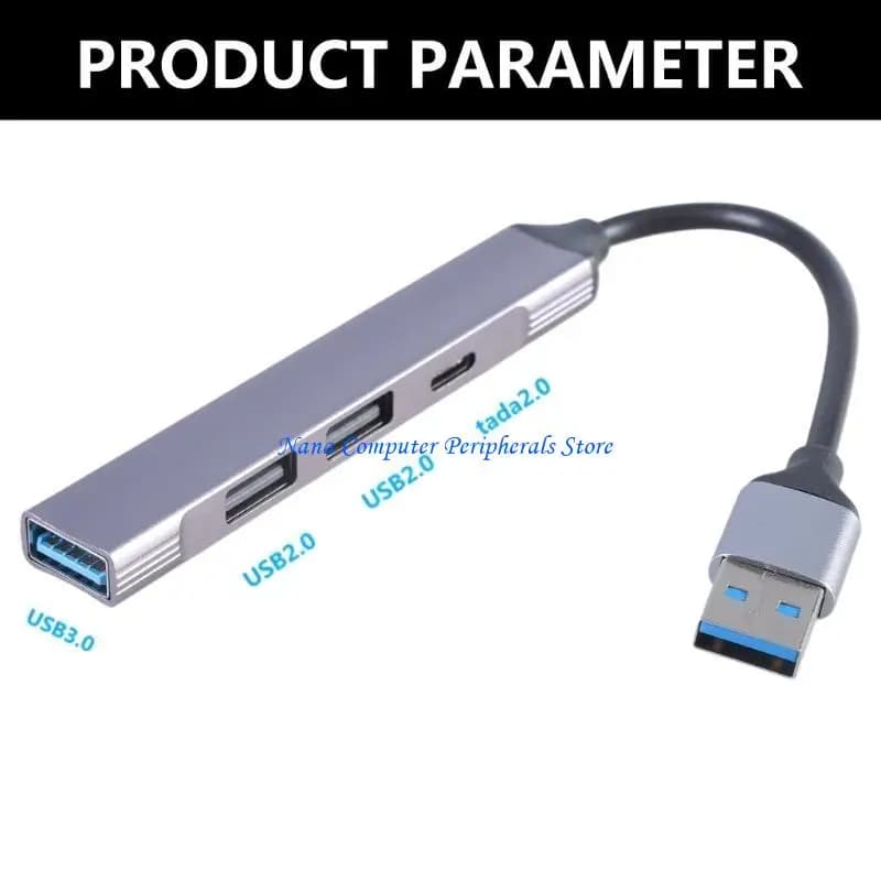 F68C Multi functional USB Hub USB Adapter with 4 Ports for Type C and USB Devices