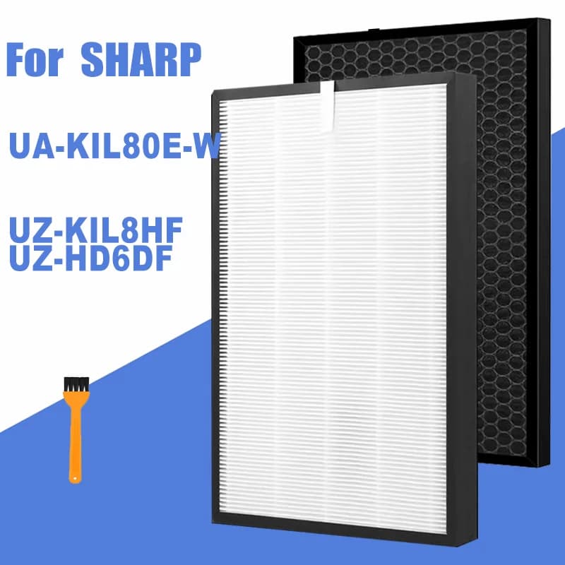 per purificatore d'aria Sharp UA-KIL80E-W Filtro deodorante Hepa UZ-KIL8HF UZ-HD6DF