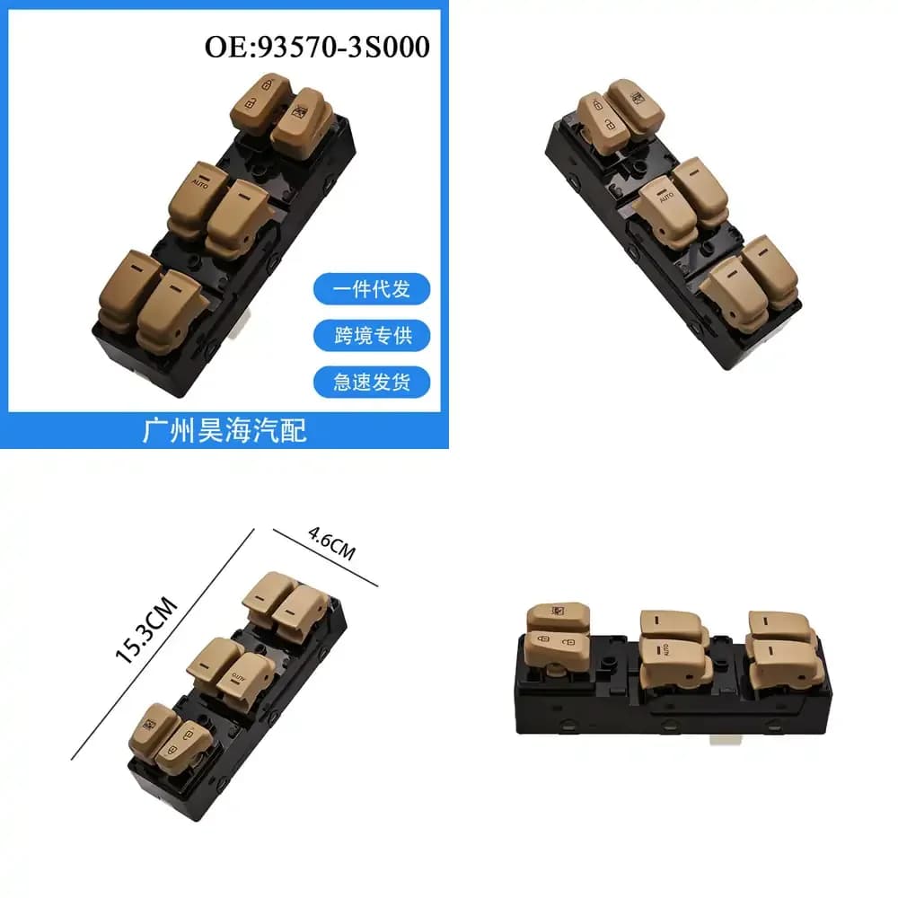 Interruttore di Controllo Alzacristalli per Hyundai Sonata 2011-2014, Codice 93570 3S000, Regolatore per Sollevamento Vetri Auto