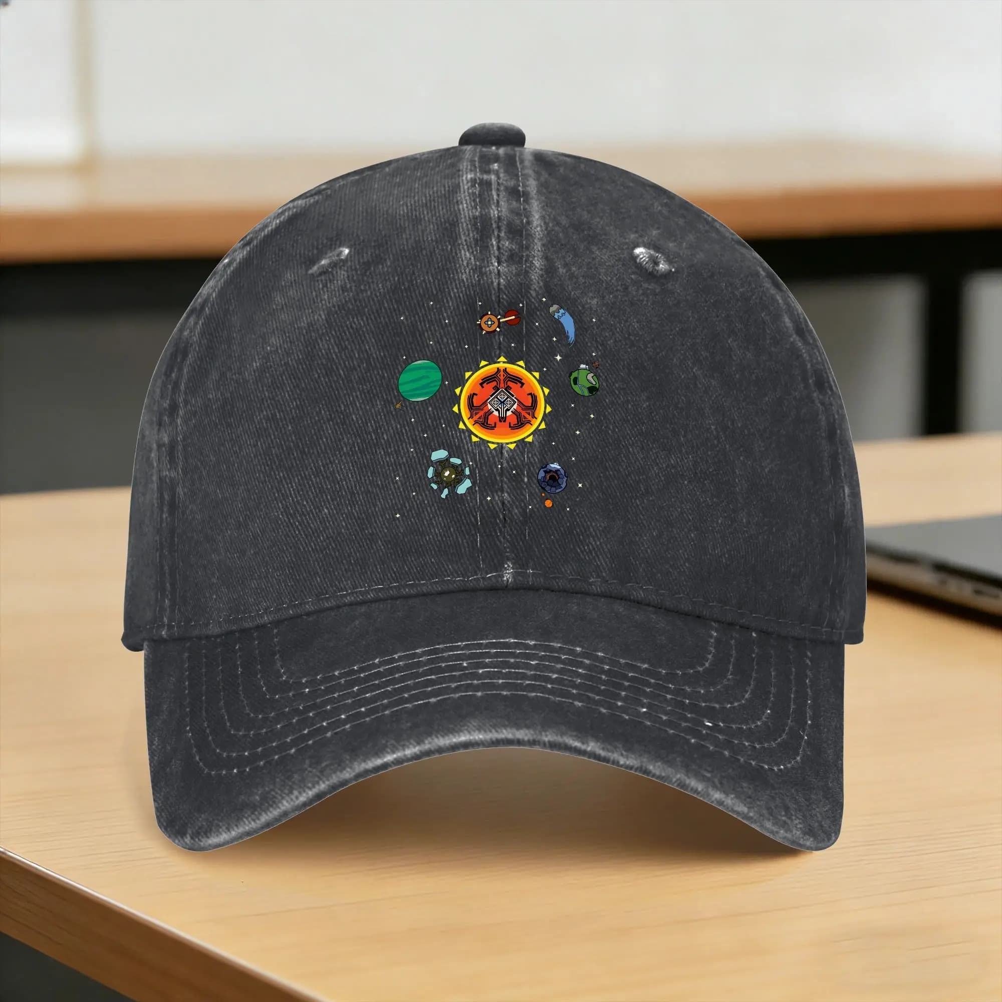 Cappellino da Baseball Casual Outer Wilds Hearthian Solar System, Cappello Trucker, Cappelli Hip Hop da Esterno per Palestra, Cappelli Cool Y2K per Donna e Uomo, Vendita all'Ingrosso
