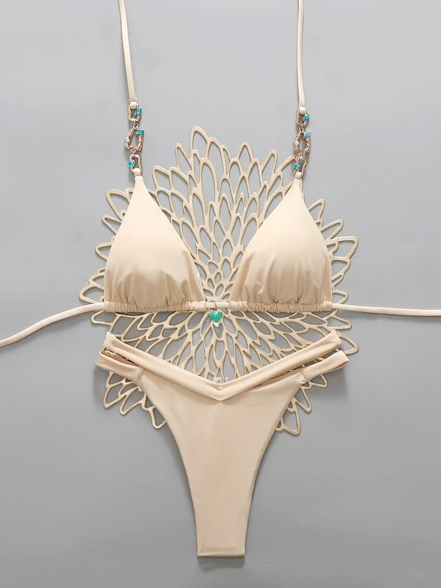 Micro Bikini 2026 Women's Swimwear Push-Up Sexy Set Brazilian Bikini Halter Biquini Tinta Unit Clothing Sea Summer