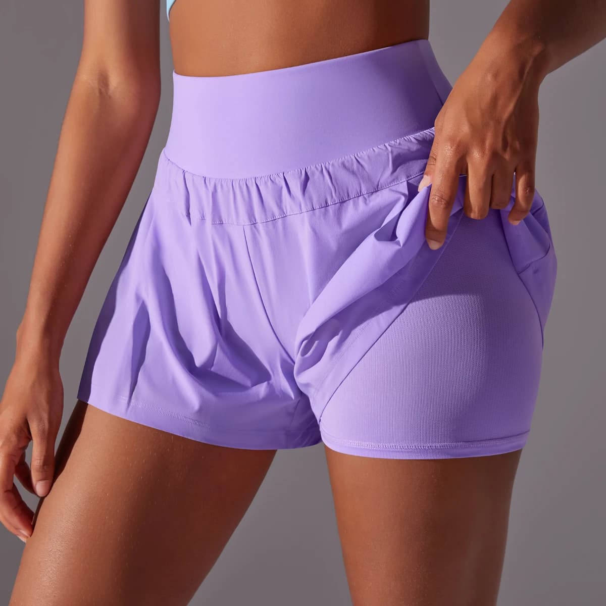 Pantaloncini da palestra da allenamento Fitness Allenamento a vita alta Pantaloncini da yoga Yoga Palestra da corsa Pantaloni corti Abbigliamento sportivo Corsa da allenamento corto
