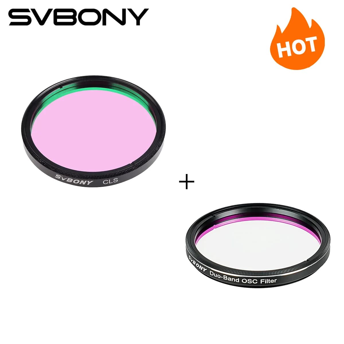 Filtro per telescopio Svbony H-Alpha e OIII 7nm 2" Filtro per nebulosa SV220 e 2" CLS Filtro per inquinamento da luce tagliato per astrofotografia