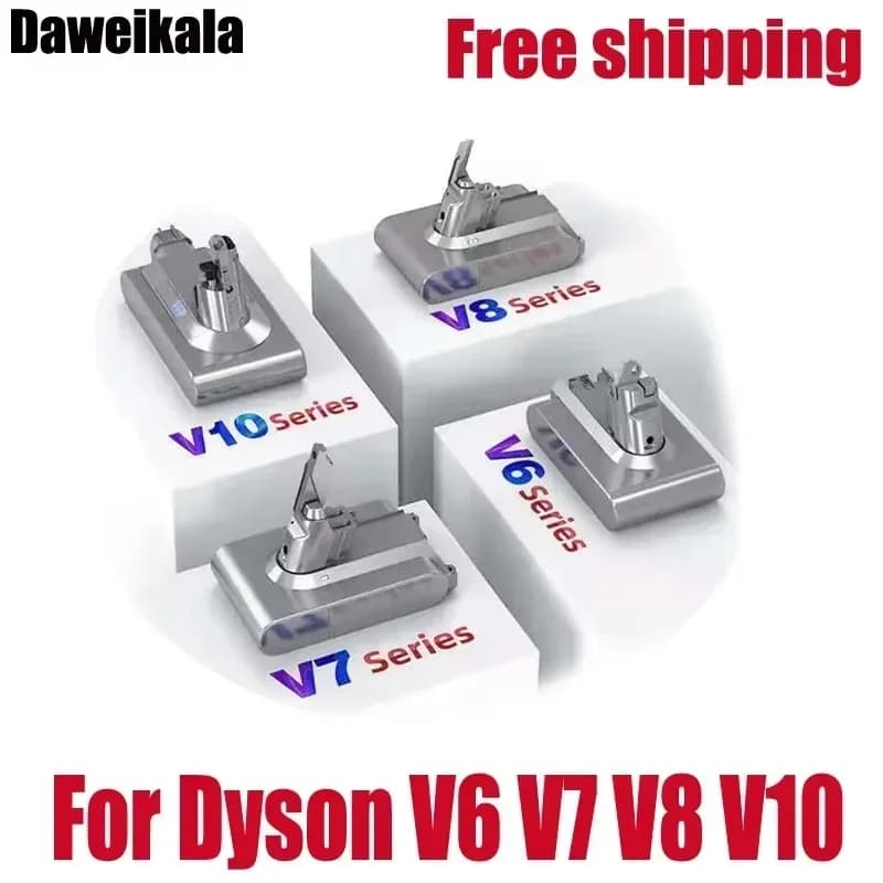2026 Original 21.6V 9800mAh Li-ion Battery for Dyson V6/V7/V8/V10 DC62 DC74 SV09 SV07 SV03 965874-02 Vacuum Cleaner Battery L30