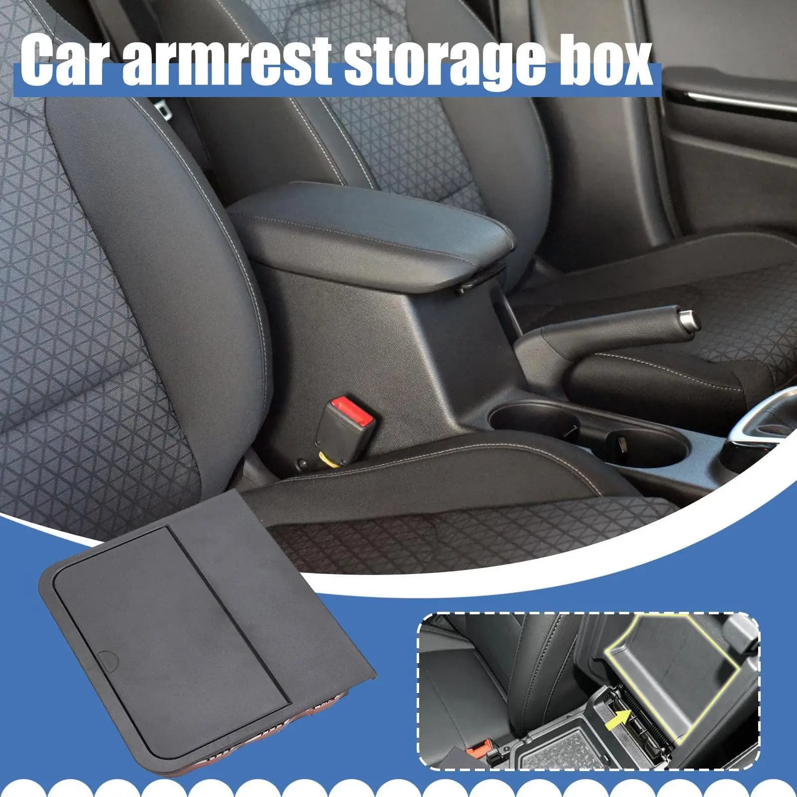 Scatola portaoggetti per bracciolo nascosto Porta biglietti per bracciolo automatico Porta carte per bracciolo per cabina di camion Veicoli fuoristrada Organizzazione auto
