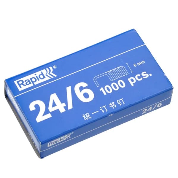 1000 pezzi di alta qualità 24/6 6mm graffette zincate dimensioni standard per rilegatura di libri cucitrici da tavolo forniture per ufficio