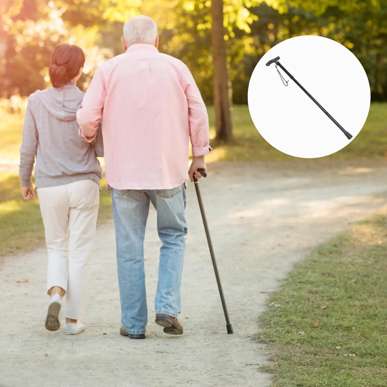 Portable Anti-slip Trekking Stick for Seniors, For Hiking and Climbing
