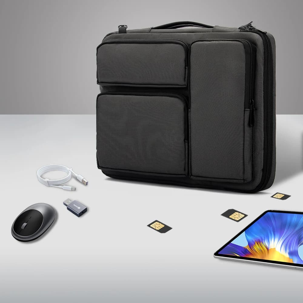 Borsa per laptop, borsa a tracolla per notebook, per Macbook Air Pro, impermeabile, 14-15,6 pollici, custodia per computer, borsa a mano per studenti e professionisti