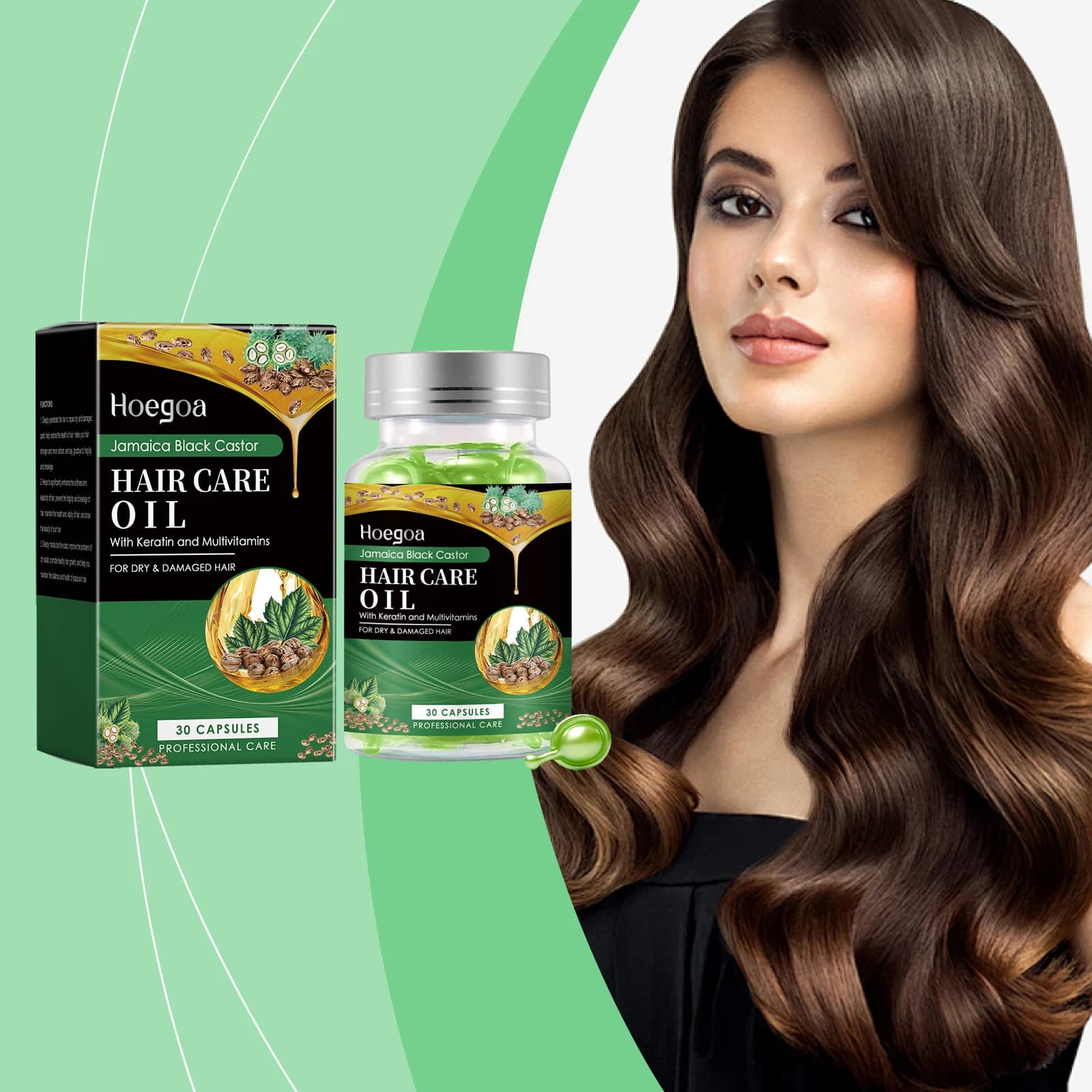 Capsula di vitamina per capelli magici Olio di cheratina Ripristina rapidamente i capelli Morbidi Liscii Lucidi Idratanti profondi Prodotti per la cura dei capelli del cuoio capelluto asciutto e crespo
