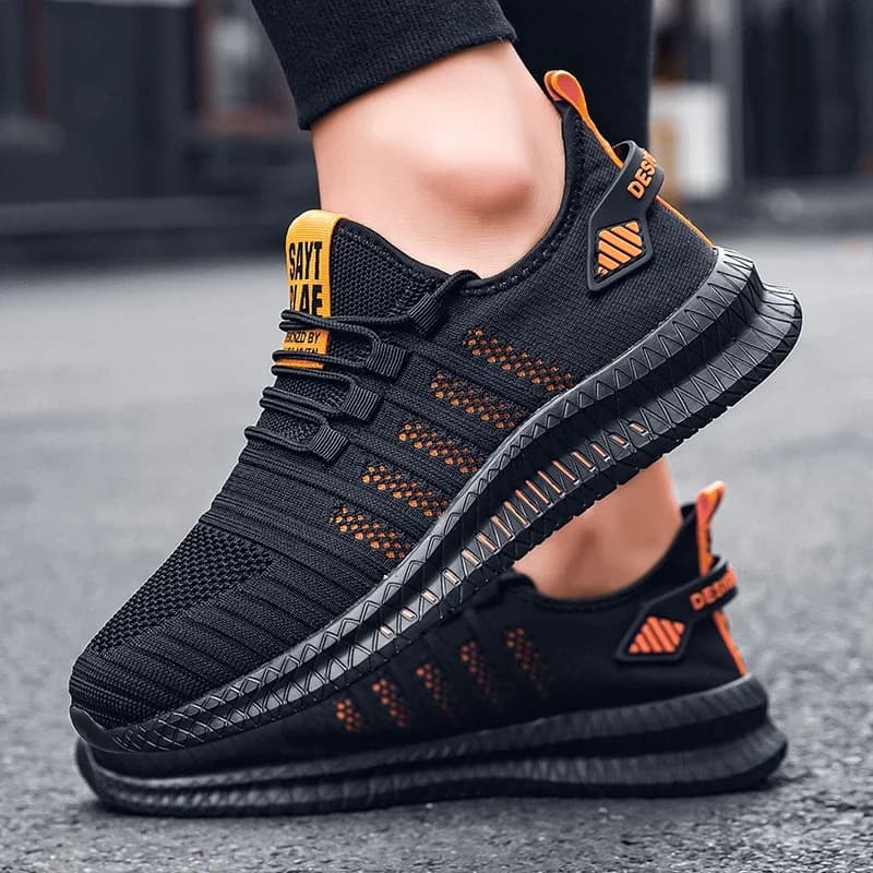 Moda uomo Sneakers Mesh scarpe Casual Lac-up Sneakers da passeggio leggere e traspiranti scarpe da uomo Plus Size scarpe da tennis estive