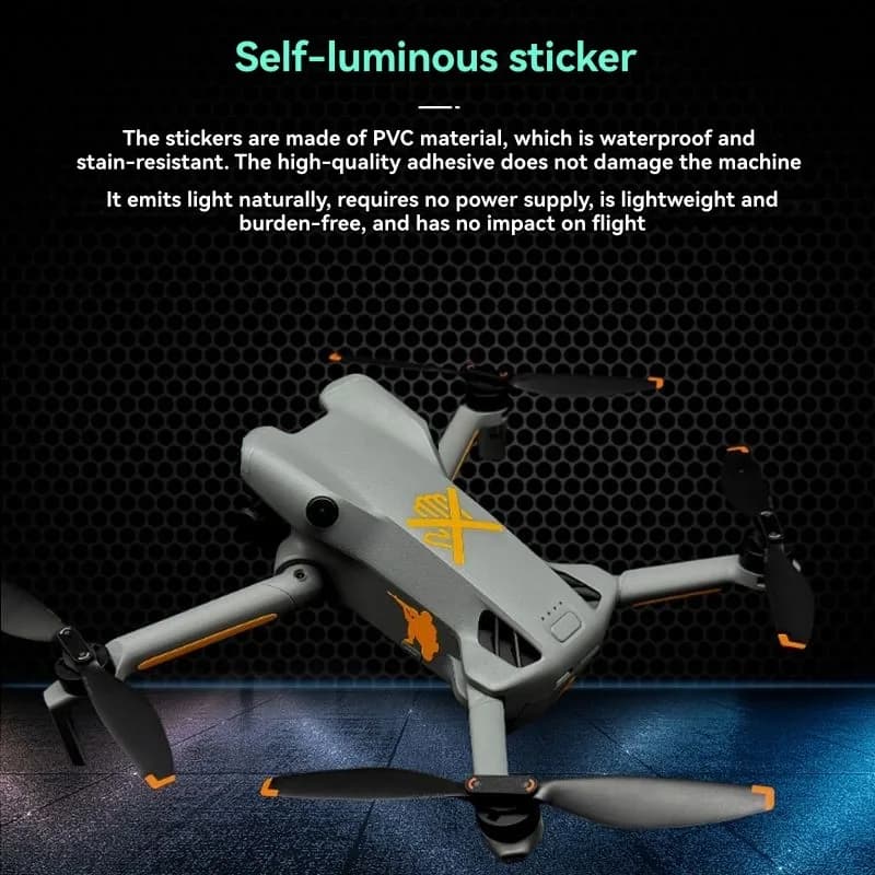 Adesivi luminosi nottilucenti per decorazione accessori drone DJI MINI 5 PRO