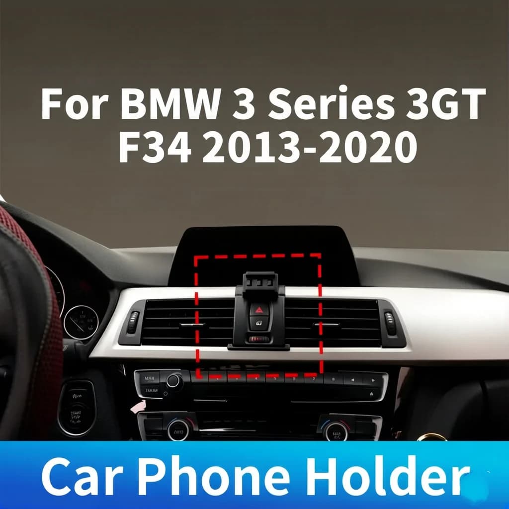 Supporto per telefono da auto per BMW Serie 3 3GT F34 2013 2014-2020 Supporto magnetico per telefono cellulare con ricarica wireless dedicata Accessori