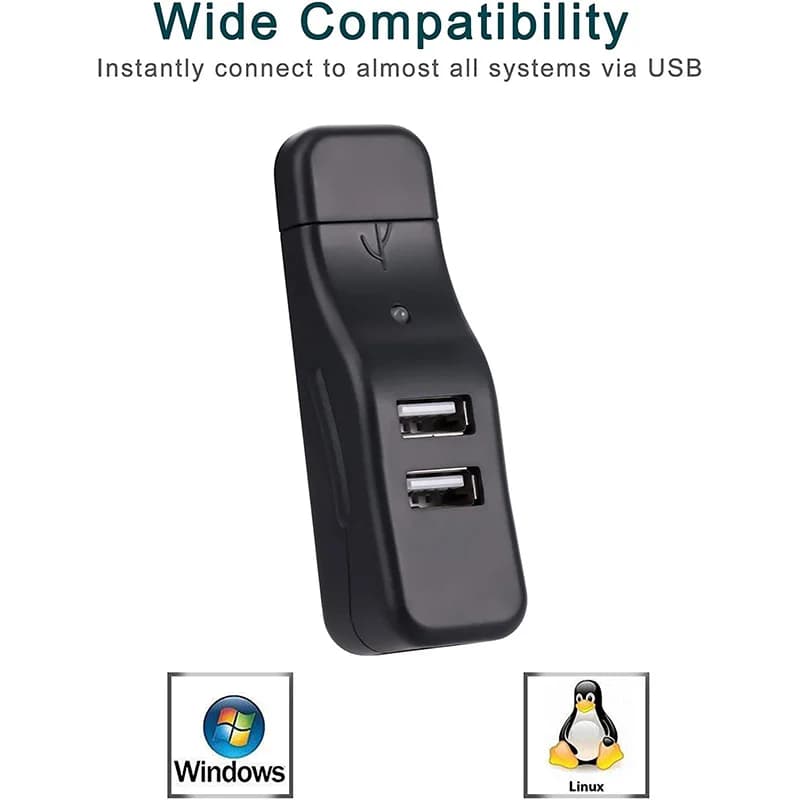 ZIZI Hub 4 Door USB Mini USB 2.0 Hub Data Splitter Small Laptop Notebook PC XPS and more