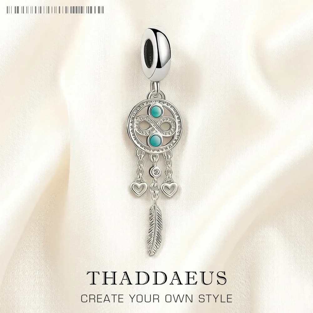 Dreamcatcher Infinity Dangle Charm Pendant For Women Brand New 925 Sterling Silver Romantic Gift