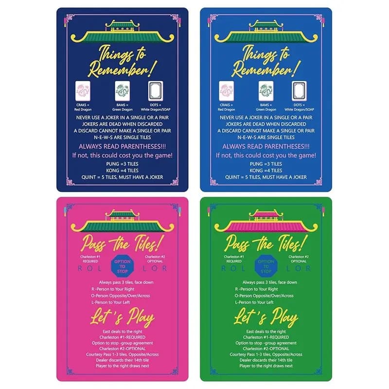 4Pcs Mahjong Shuffler Set For Mixing And Shuffling Tiles, Portable Waterproof Mahjong Accessories,7X5-Inch Mixer Set