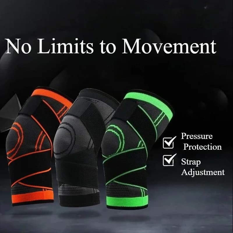 Set da 2 pezzi Sport Fitness Corsa Escursionismo Basket Cinghie di supporto per ginocchio Ginocchiere atletiche che restono il calore con cinghie di supporto