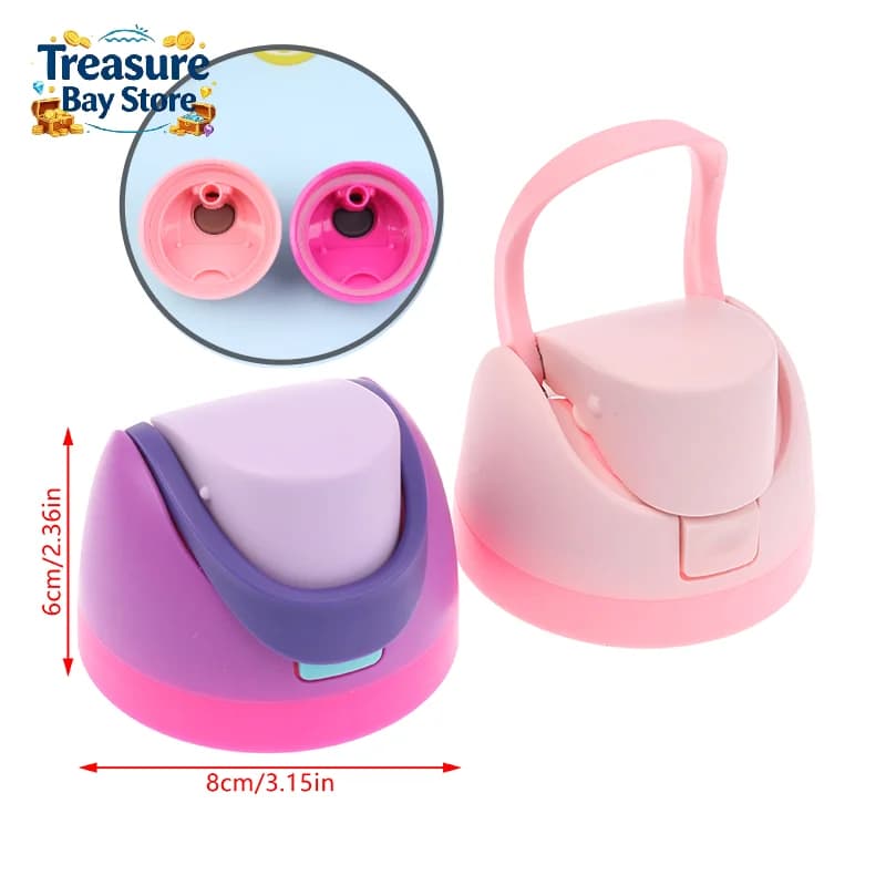 1Pc One Button Flip Replacement Water Bottle Lid, Leak Resistant Bottle Cap Fit For 16oz 24oz 32oz 40oz Bottles