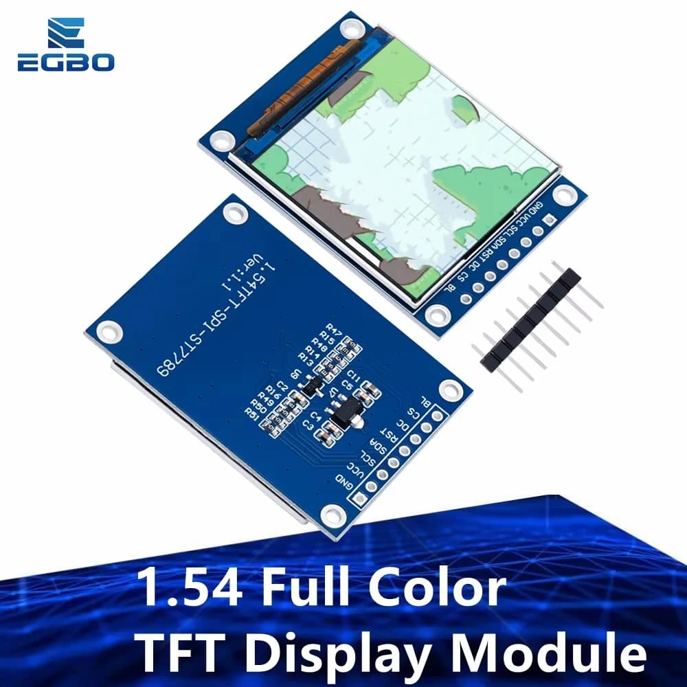 Modulo display TFT a colori da 1,54 pollici, schermo LCD LED HD IPS 240x240 con interfaccia SPI ST7789 per Arduino
