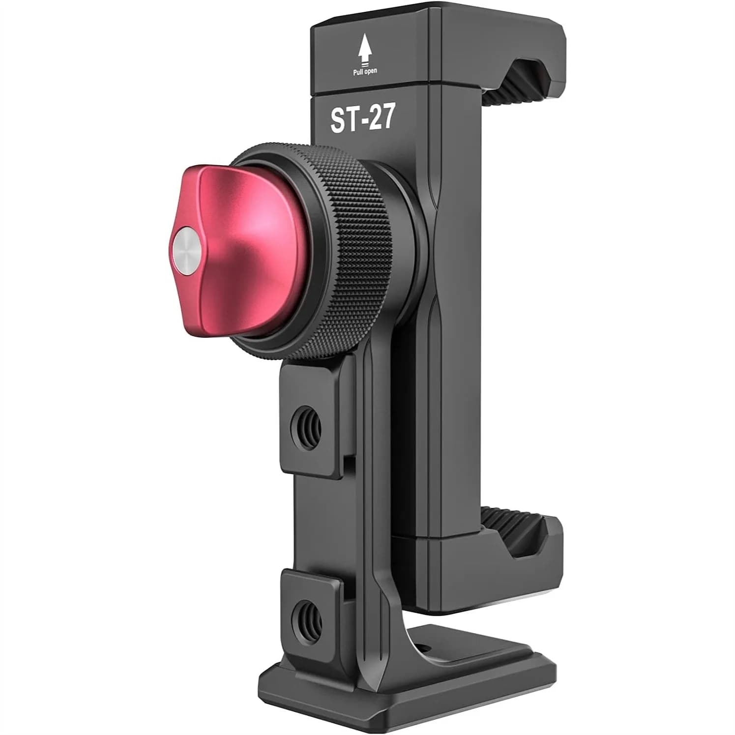 Supporto per treppiede in metallo per telefono con 3 attacchi cold shoe e porta Arca, 360° ° Adattatore per Smartphone per iPhone 16 15 14, Video Live da Scrivania