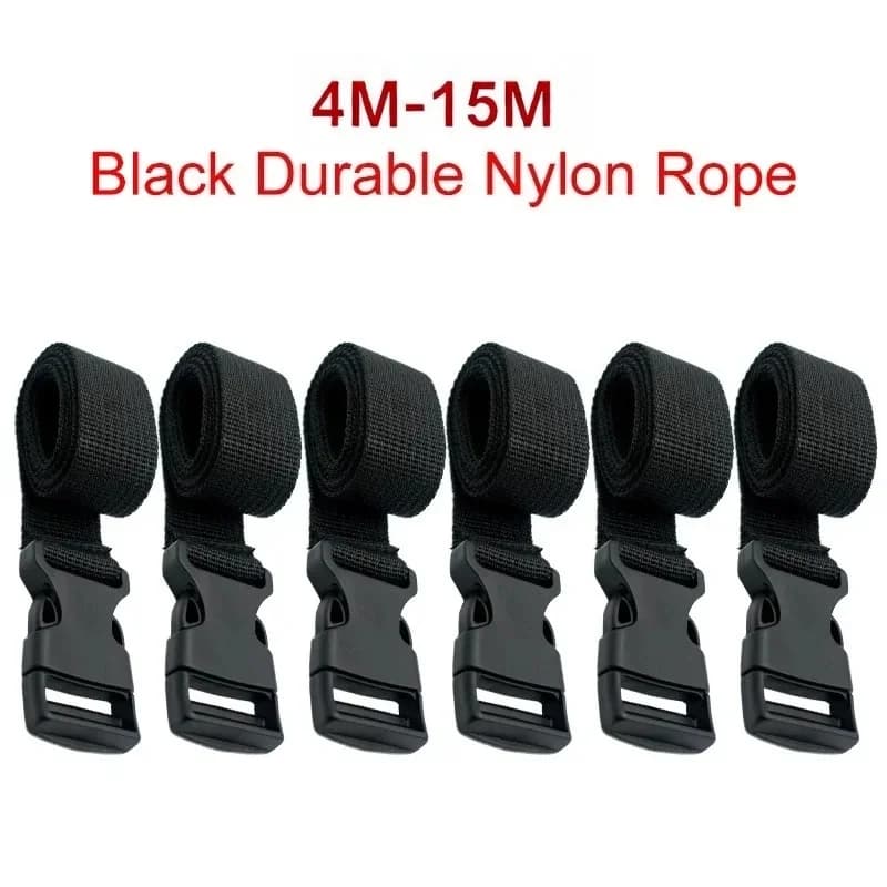Kit di Cinghie in Nylon Resistente con Fibbie a Sgancio Rapido per Fai-da-Te, Cucito, Fissaggio Bagagli, Campeggio e Viaggi