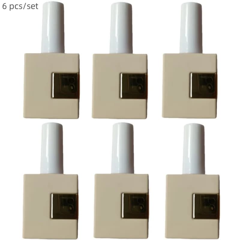 6 pieces 12ml Empty Glass Bottle with brush lid for Nail Gel polish filling Nail art