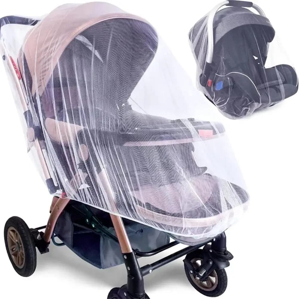 Fully Covered Baby Stroller Mosquito Net Universal Dustproof Baby Cradle Mosquito Net Lightweight Breathable