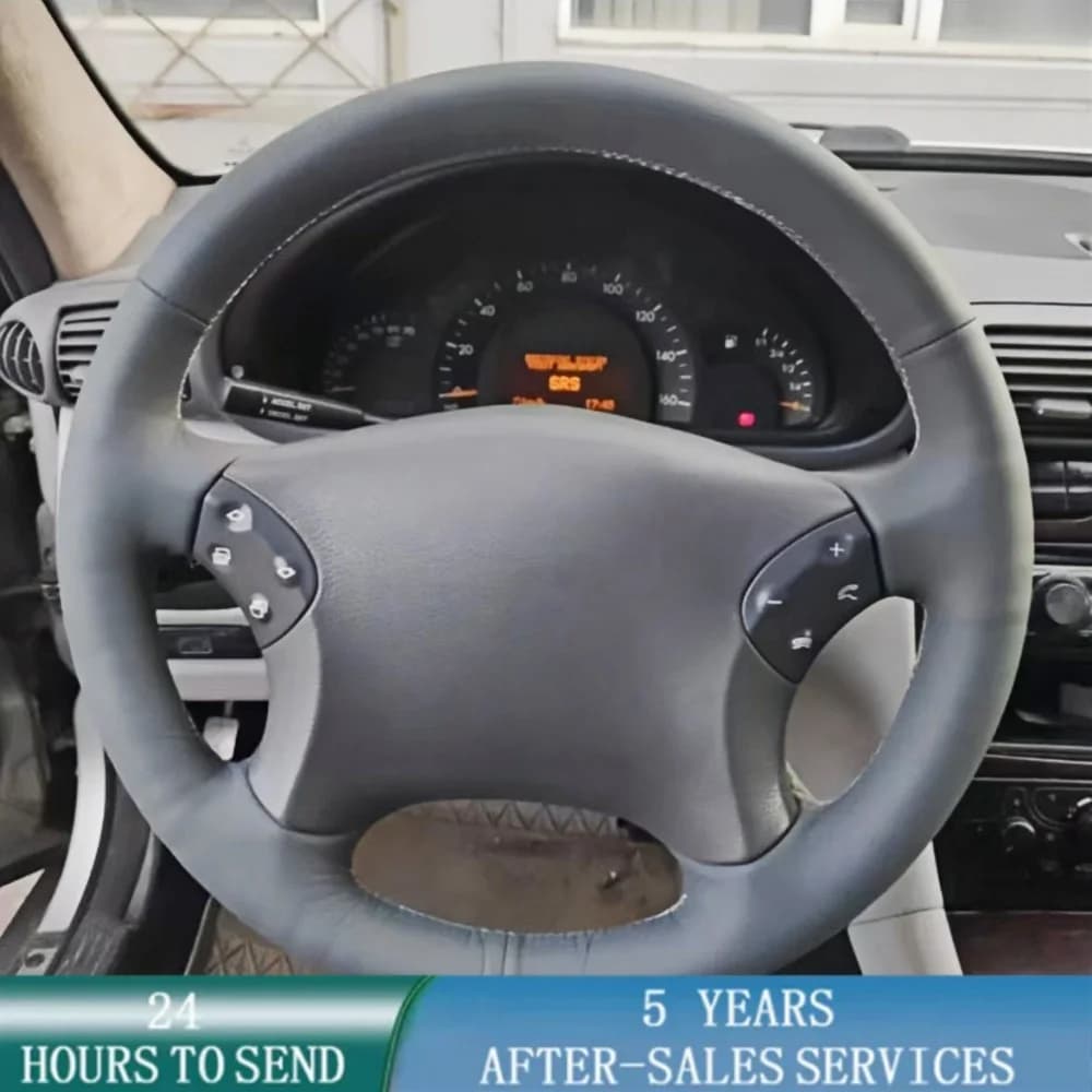 Coprivolante in microfibra resistente all'usura cucito a mano per Mercedes Benz W203 Classe C 2001-2004 2005-2007