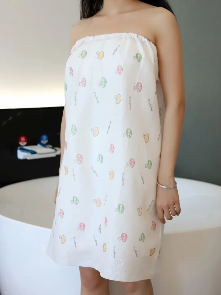 Accappatoio Monouso, Telo da Salone, Vestaglia da Notte, Tuta da Sauna, Asciugamano/Maiolino da Donna in Fibra Mista YQS Made in China