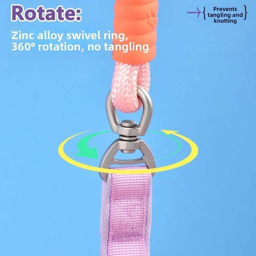 Gradient Color Dog Leash Heavy Duty Anti-Burst Pet Training Leash Adjustable Anti-Tangling Pet Neck Colar Chain Walking Dogs