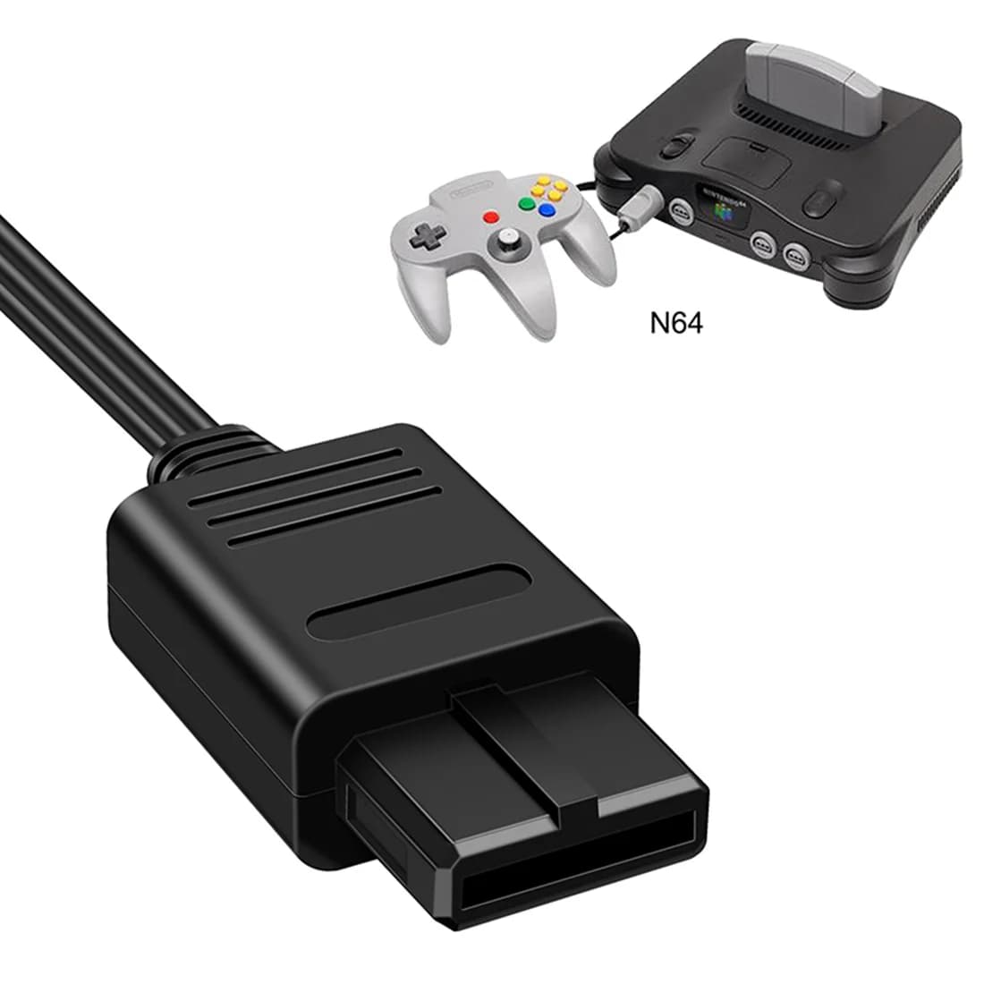 #28I High definition conversion cable,WIISTAR HD N64 to HDMI-Compatible Converter HD Link Cable (Black)