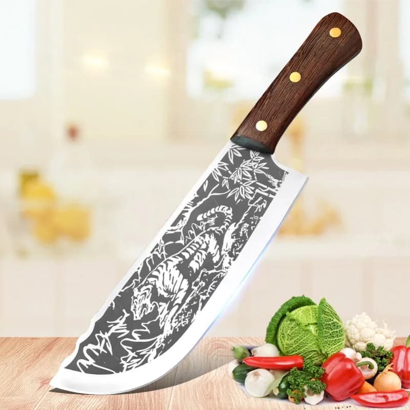 Coltello multiuso Mannaia Pollo Carne BBQ Affettare Bistecca Pesce Coltello da frutta Disossare Coltello da macellaio Manico in legno Coltelli da cucina Strumenti da chef