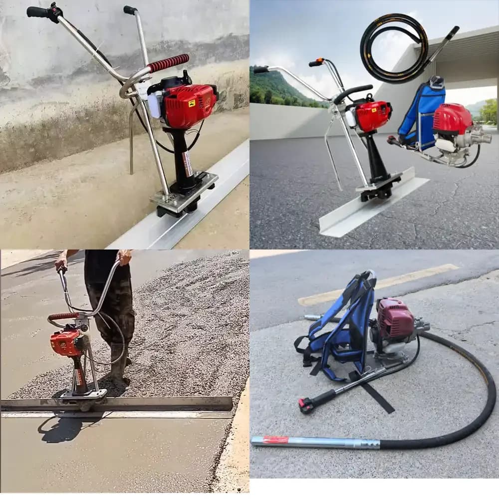 Prezzo Scontato per Macchine Livellatrici Vibranti per Calcestruzzo e Vibratori per Calcestruzzo a Zaino con Aste Vibranti da 2,44m