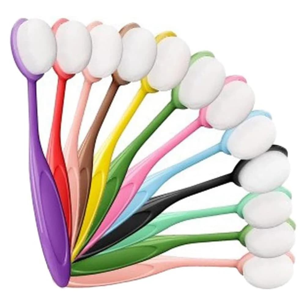 12Pcs Colored Ink Blending Brushes, Crafting Ink Background Blender For Blender Paper Stencil, Painting, Drawing Easy Install