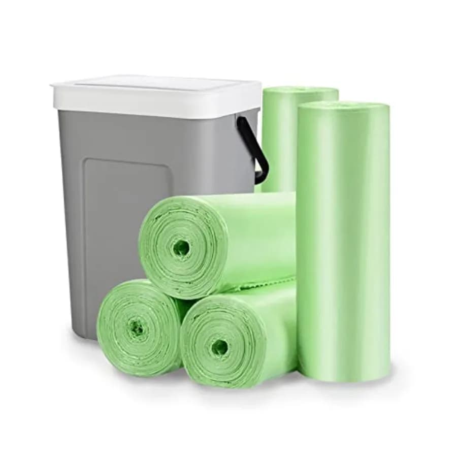 Biodegradable Trash Bags - 13 Gallon Durable Garbage Bag, Pack of 60, Perfect for Tall Trash Cans Green Thicken Recycling Bin B