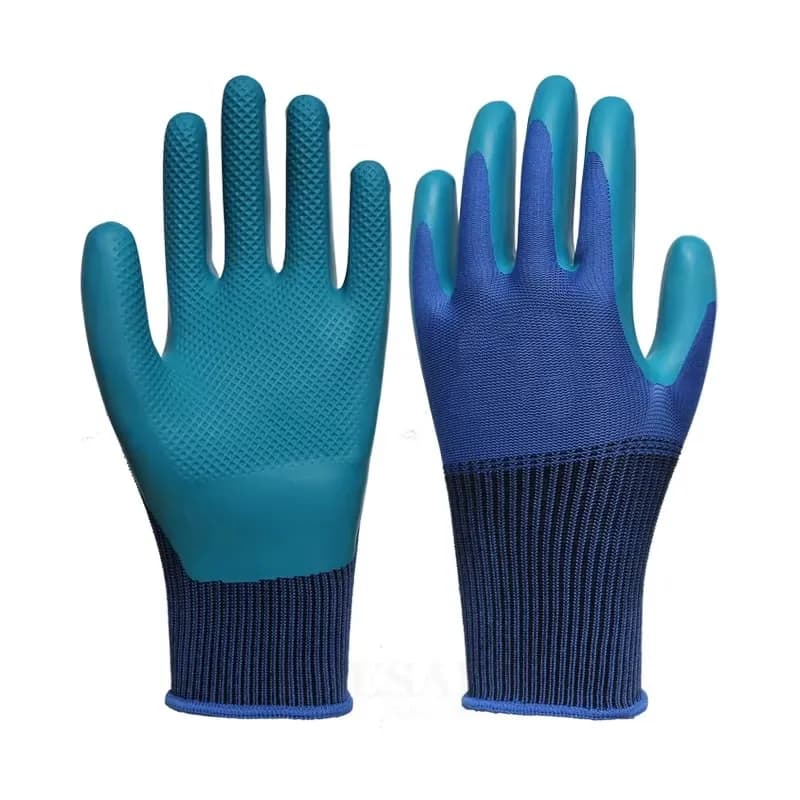Guanti da lavoro super grip impermeabili antiscivolo da 1/ paio per guanti da giardino resistenti all'usura rivestiti in gomma per la riparazione del giardino