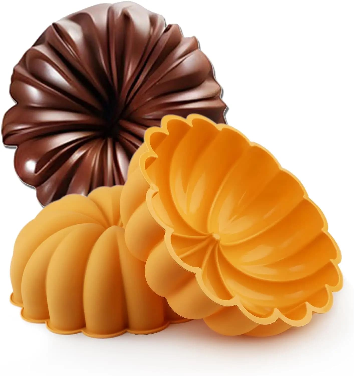 9 Inch Cake Silicone Mould with Pumpkin Large Silicone Pumpkin Shaped Halloween Epoxy Mould for Baking Cookies